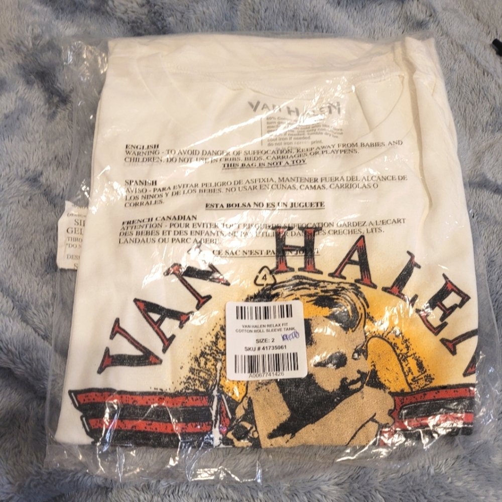 Torrid White Van Halen "1984" Retro Rock Graphic Sleeveless Tee NWT Size 2X - Picture 7 of 8